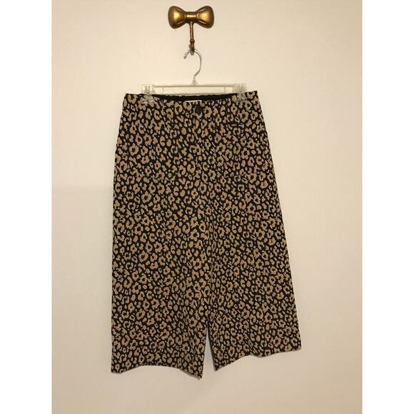 Anthropologie Maeve Leopard Brocade Pants - Wide Leg - Size 4 - Picture 1 of 11